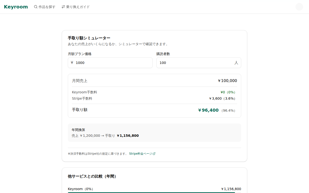 手数料シミュレーター